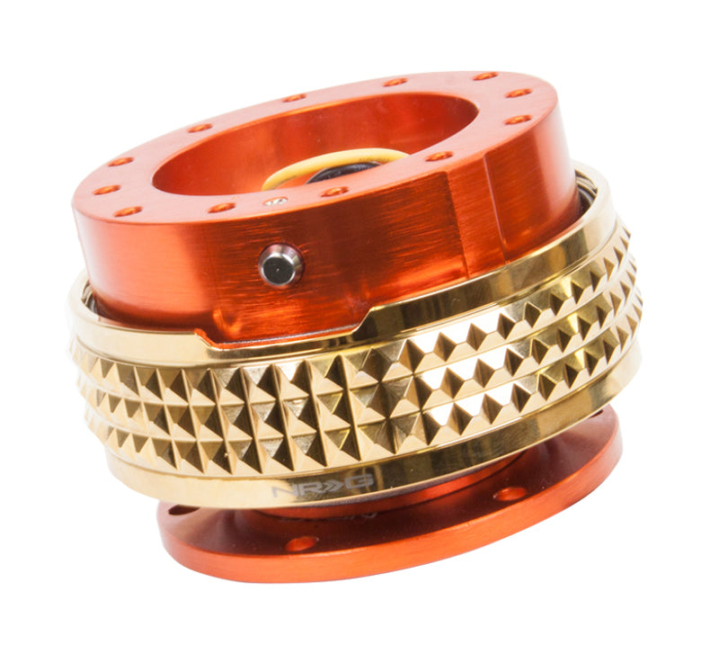 NRG Quick Release Kit - Pyramid Edition - Orange Body / Chrome Gold Pyramid Ring-thumbmail-1