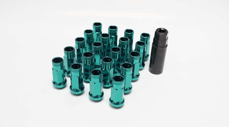 Wheel Mate 12x1.50 48mm Muteki SR48 Green Blue Open End Lug Nuts-thumbmail-1
