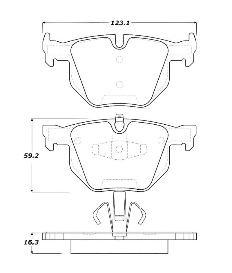 StopTech Street Touring 06 BMW 330 Series (Exc E90) Series Rear Brake Pads-thumbmail-2