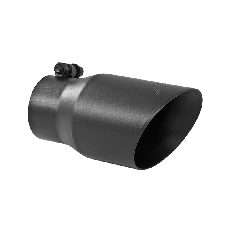MBRP Tip 3in Round x 4in Inlet OD Dual Walled Angled Black Tip - Fits all 3in Exhausts-thumbmail-2