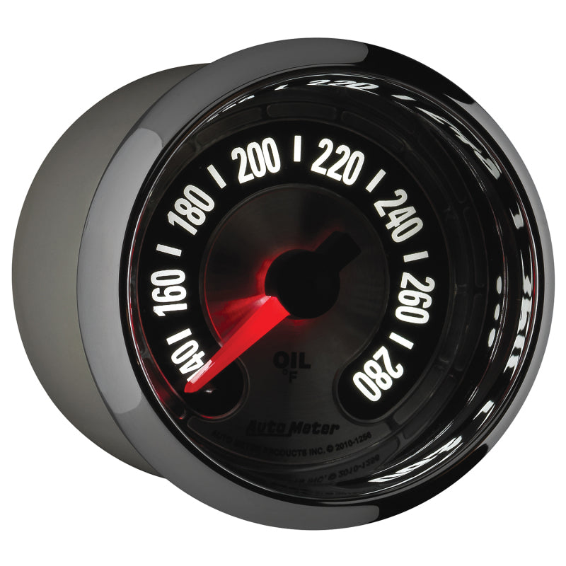 Autometer American Muscle 2-1/16in Full Sweep Electric Digital Stepper 140-280 Deg F Oil Temp Gauge-thumbmail-6