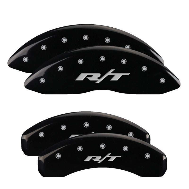 MGP 4 Caliper Covers Engraved Front & Rear RT1-Truck Black finish silver ch-thumbmail-2