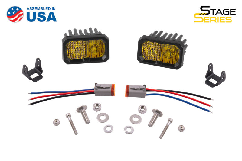Diode Dynamics Stage Series 2 In LED Pod Pro - Yellow Combo Standard ABL (Pair)-thumbmail-4