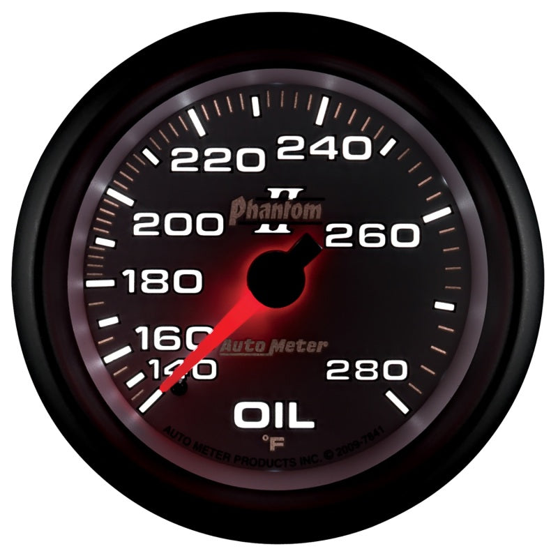 AutoMeter Gauge Oil Temp 2-5/8in. 140-280 Deg. F Mechanical Phantom II-thumbmail-3