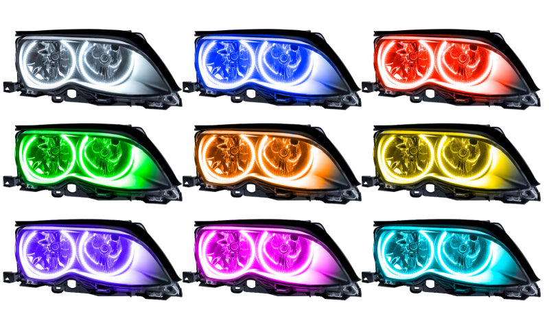 Oracle 02-05 BMW 3 Series SMD HL - Black - ColorSHIFT w/ Simple Controller-thumbmail-1