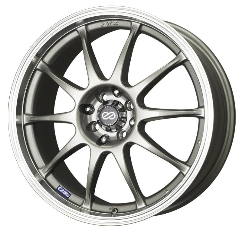 Enkei J10 15x6.5 4x100/108 38mm Offset 72.6mm Bore Dia Silver w/ Machined Lip Wheel-thumbmail-1