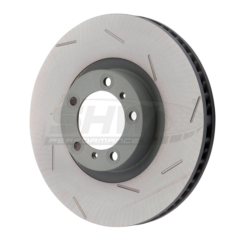SHW 17-20 Porsche Panamera 4S 2.9L w/18in Wheels/Silver Caliper Right Front Slotted MB Brake Rotor-thumbmail-1