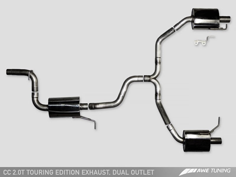 AWE Tuning VW CC Touring Edition Exhaust Dual Outlet - Chrome Silver Tips-thumbmail-3