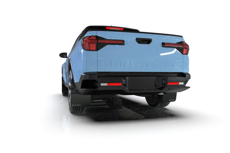 Rally Armor 2022 Hyundai Santa Cruz Black Mud Flap w/ Grey Logo-thumbmail-1