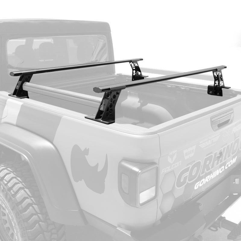 Go Rhino 20-22 Jeep Gladiator JT/16-22 Toy. Tacoma/05-21 Nssn Frontier XRS Cross Bars Kit - Tex. Blk-thumbmail-5