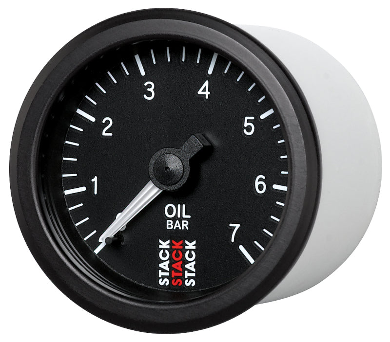 Autometer Stack Instruments 52mm 0-7 BAR M10 (M) Mechanical Oil Pressure Gauge - Black-thumbmail-3