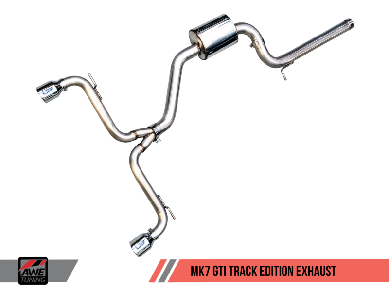AWE Tuning VW MK7 GTI Track Edition Exhaust - Chrome Silver Tips-thumbmail-2