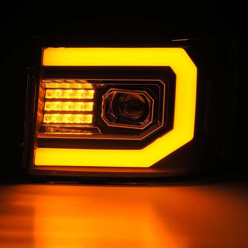 AlphaRex 07-13 GMC 1500HD PRO-Series Projector Headlights Plank Style Chrm w/Activ Light/Seq Signal-thumbmail-5
