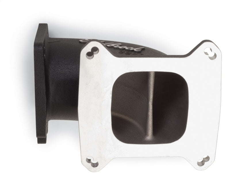 Edelbrock High Flow Intake Elbow 95mm Throttle Body to Square-Bore Flange Black Finish-thumbmail-9