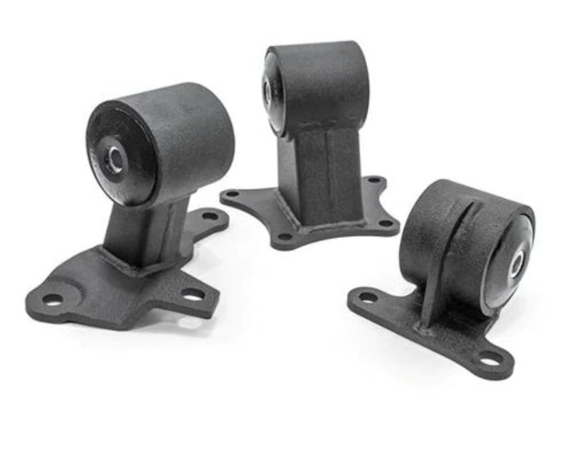 Innovative 90-93 Accord H/F Series Black Steel Mounts 95A Bushings (Auto EX to Manual 94-01 Trans)-thumbmail-1
