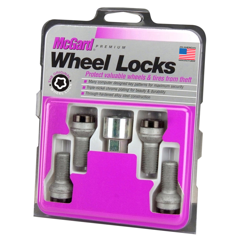 McGard Wheel Lock Bolt Set - 4pk. (Radius Seat) M14X1.5 / 17mm Hex / 26.7mm Shank Length - Black-thumbmail-6