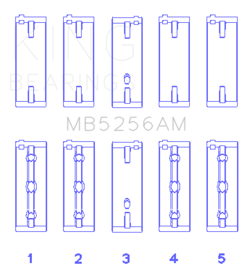 King Hyundai 2.0L G4GC (Size STD) Main Bearing Set-thumbmail-2