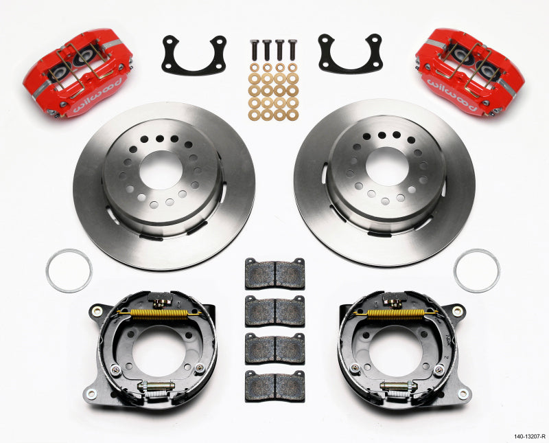 Wilwood Dynapro Dust-Boot P/S Park Brake Kit Red New Big Ford 2.50in Offset-thumbmail-1