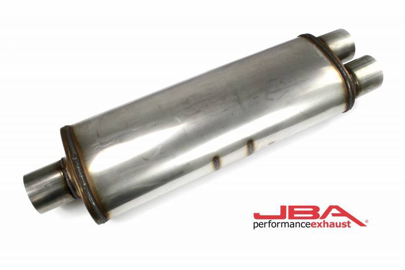 JBA Universal Chambered Style 304SS Muffler 25x8x5in 3in Center/Dual out-thumbmail-2