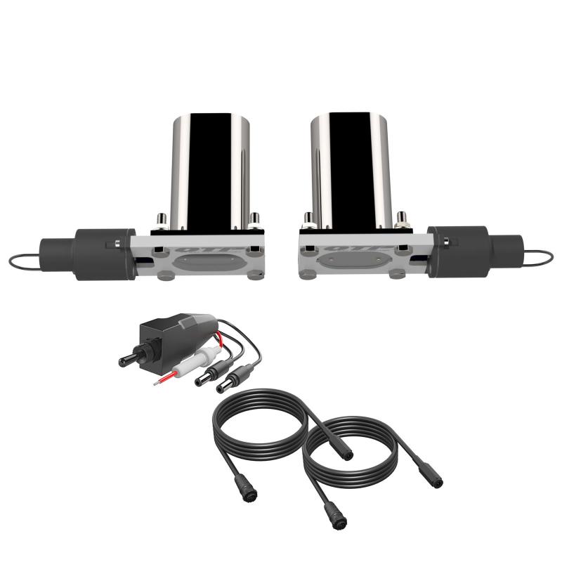 QTP Bolt-On QTEC Dual Low Profile Oval Electric Cutout Valves - Pair-thumbmail-3