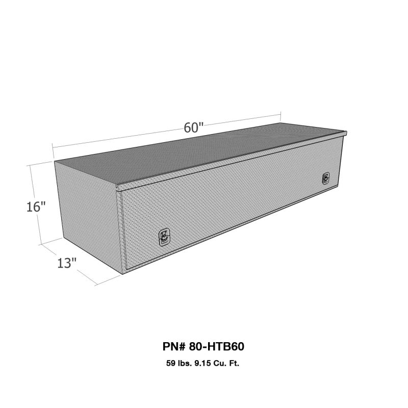 Westin/Brute HD Top Sider 13in x 60in w/flip up Door - Aluminum-thumbmail-4
