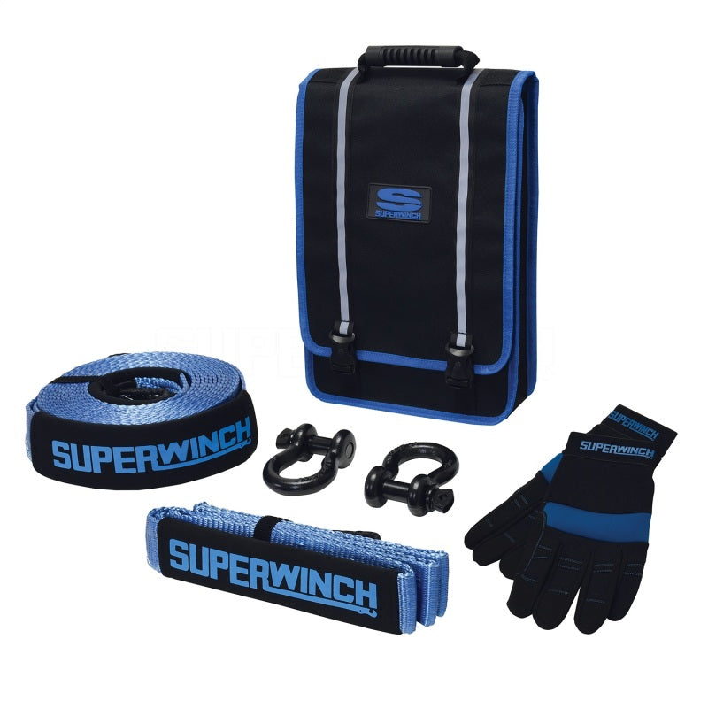 Superwinch Getaway Recovery Kit (Incl. Bow Shackles/Tree Trunk Protec/Recovery Strap/Gloves/Bag)-thumbmail-1