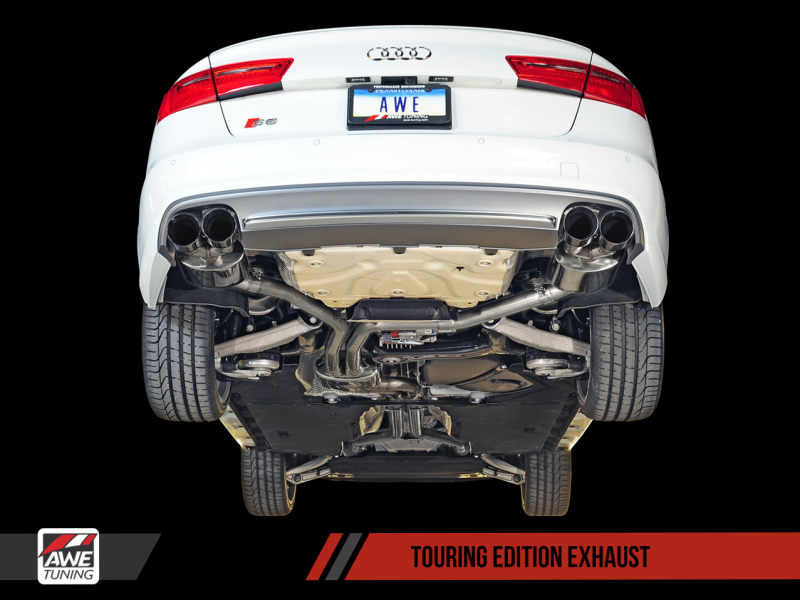AWE Tuning Audi C7 / C7.5 S6 4.0T Touring Edition Exhaust - Polished Silver Tips-thumbmail-2