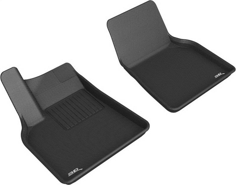 3D MAXpider 2021 Tesla Model Y Kagu 1st Row Floormat - Black-thumbmail-1