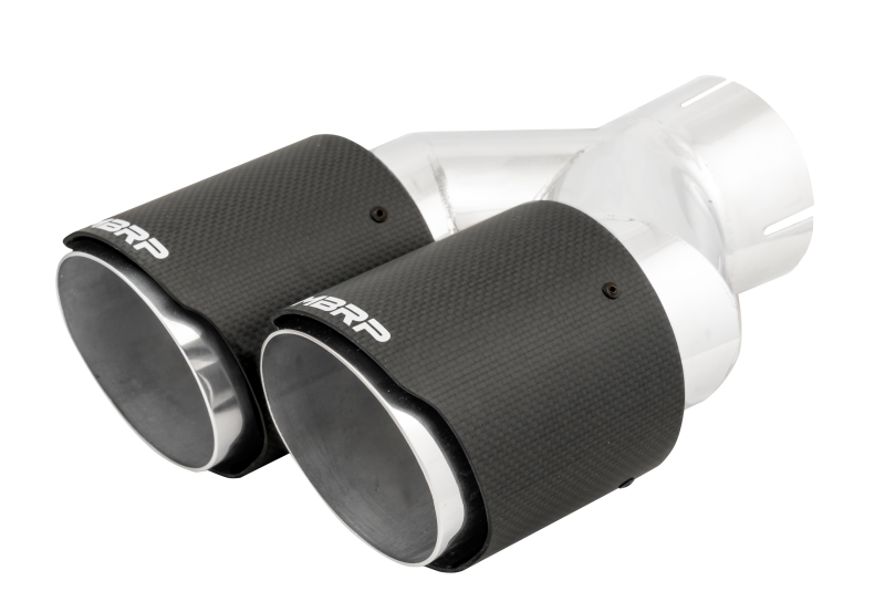 MBRP 3in ID / Dual 4in OD Out Staggered L 9.87in / R 9.37in Dual Wall Carbon Fiber Univ Exhaust Tip-thumbmail-3
