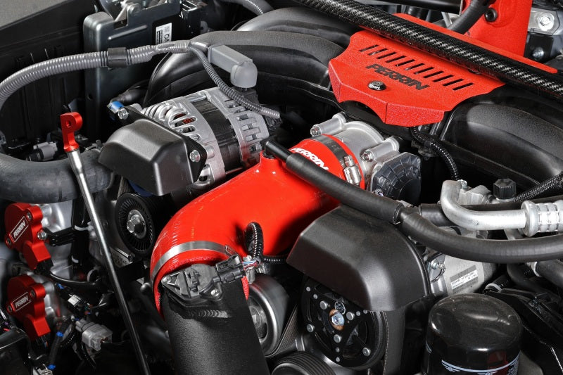 Perrin 22-23 Subaru BRZ/Toyota GR86 Silicone Inlet Hose (3in. ID / SS Wire) - Red-thumbmail-6