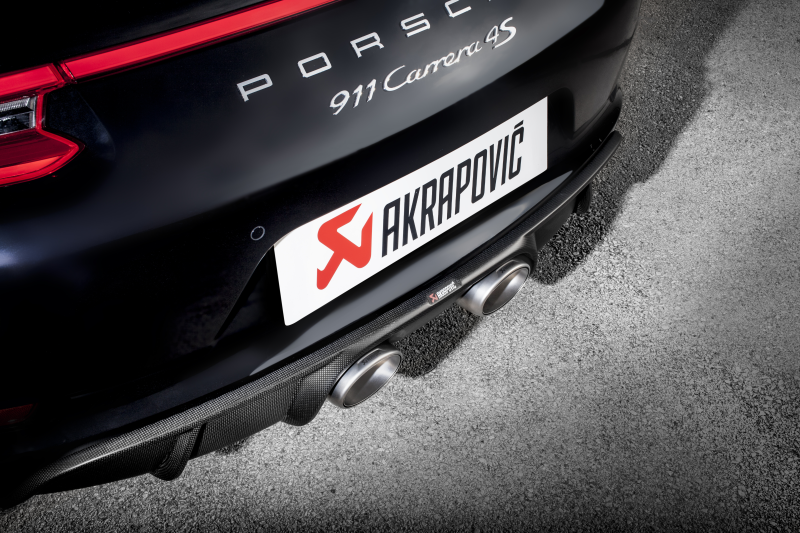 Akrapovic 16-17 Porsche 911 Carrera S/4/4S/GTS (991.2) Slip-On Line (Titanium) w/ Titanium Tips-thumbmail-3