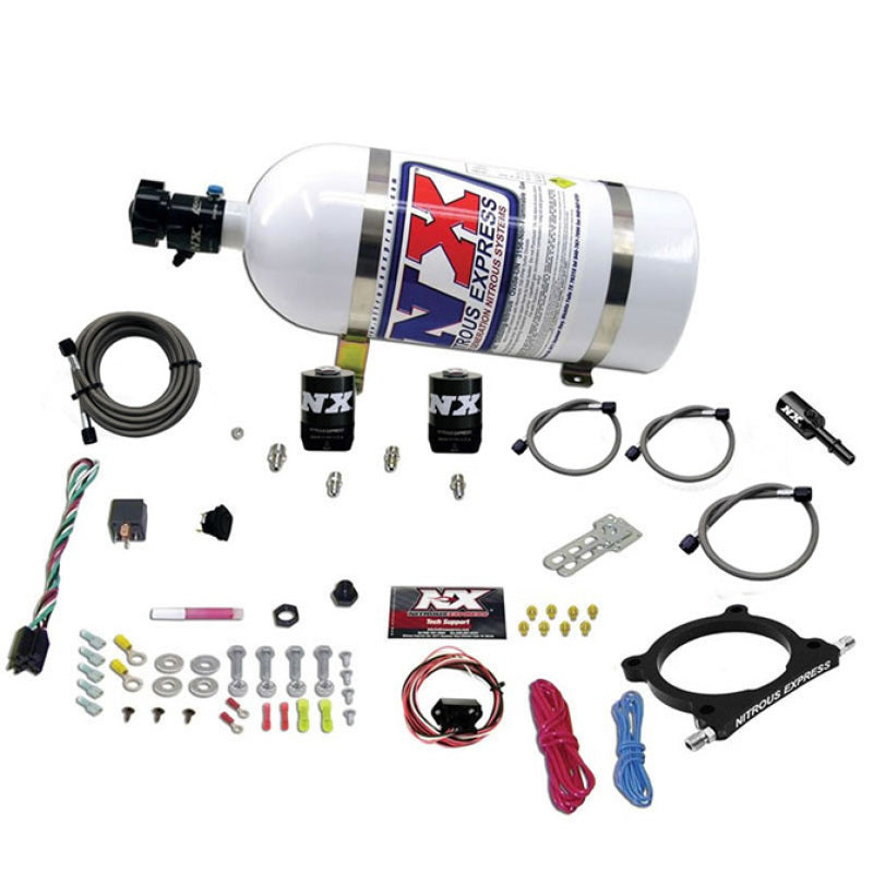 Nitrous Express 11-15 Ford Mustang GT 5.0L High Output Nitrous Plate Kit (50-250HP) w/10lb Bottle-thumbmail-2