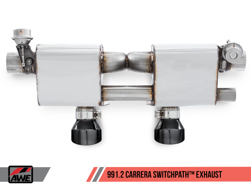 AWE Tuning Porsche 911 (991.2) Carrera / S SwitchPath Exhaust for PSE Cars - Diamond Black Tips-thumbmail-7