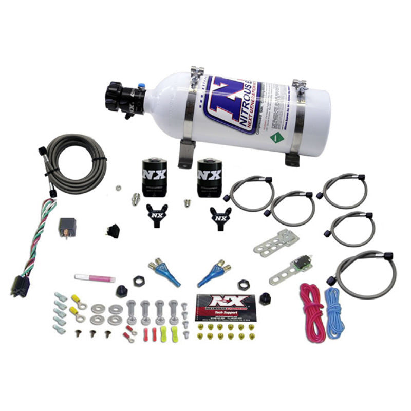 Nitrous Express Dual Nozzle Sport Compact Nitrous Kit (35-50-75HP) w/5lb Bottle-thumbmail-2