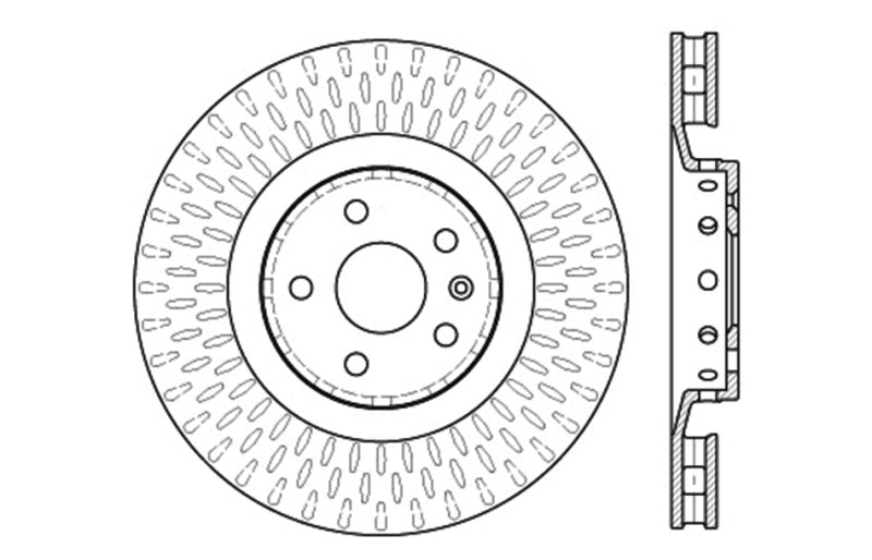 StopTech Drilled & Slotted Left Sport Brake Rotor for 2009 Cadillac CTS-V-thumbmail-3