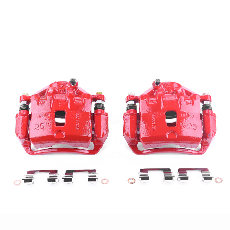 Power Stop 10-13 Kia Soul Front Red Calipers w/Brackets - Pair-thumbmail-2