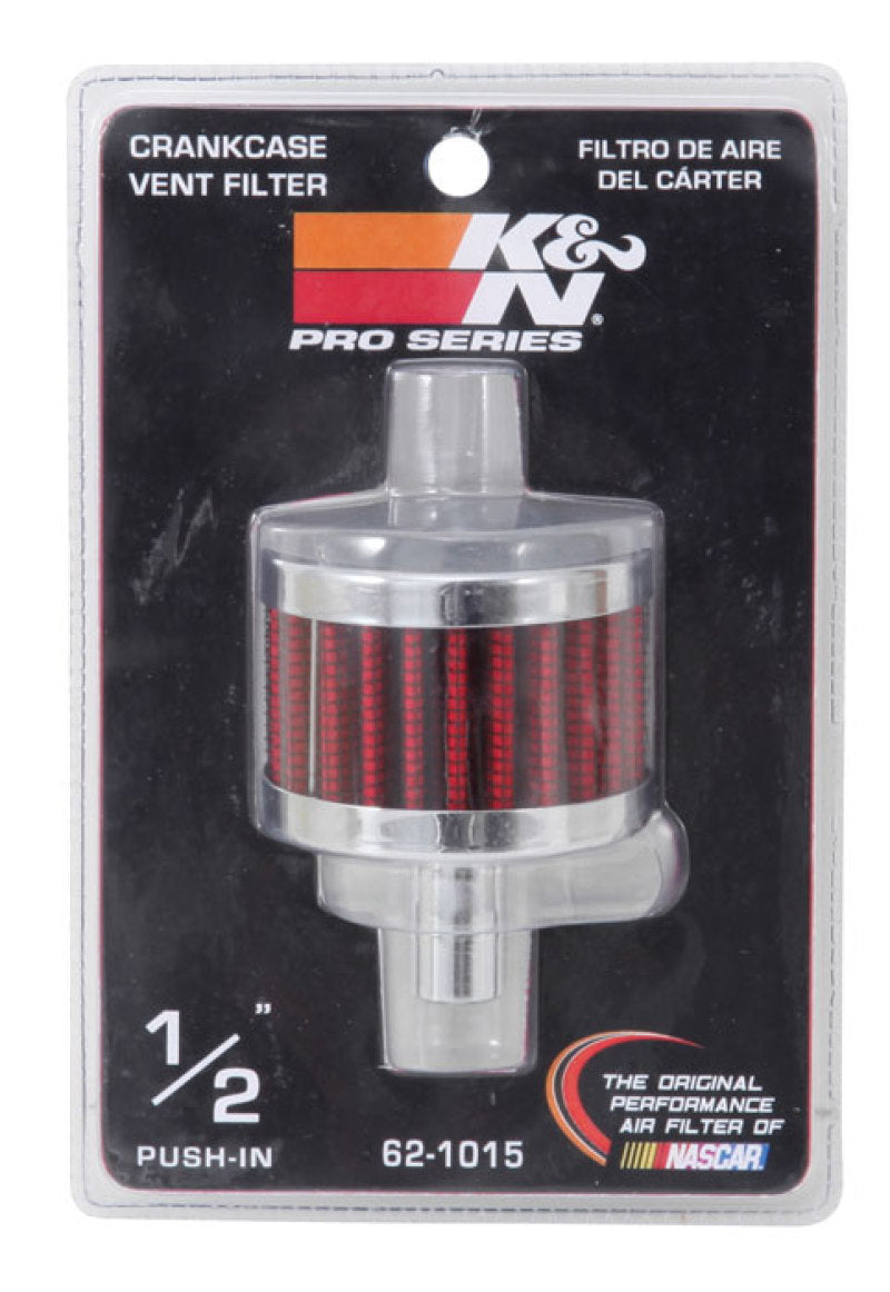 K&N Steel Base Chrome Top Crankcase Vent Filter 1/2in. Vent / 2in. OD / 1-1/2in. Height-thumbmail-8
