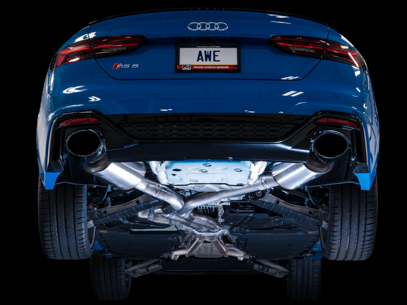 AWE Tuning Audi B9.5 RS 5 Coupe Non-Resonated Touring Edition Exhaust - RS-Style Diamond Black Tips-thumbmail-4