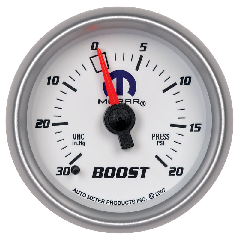 Autometer Mopar 52mm Mechanical 30 In Hg-Vac/20 PSI Vacuum/Boost Gauge-thumbmail-1