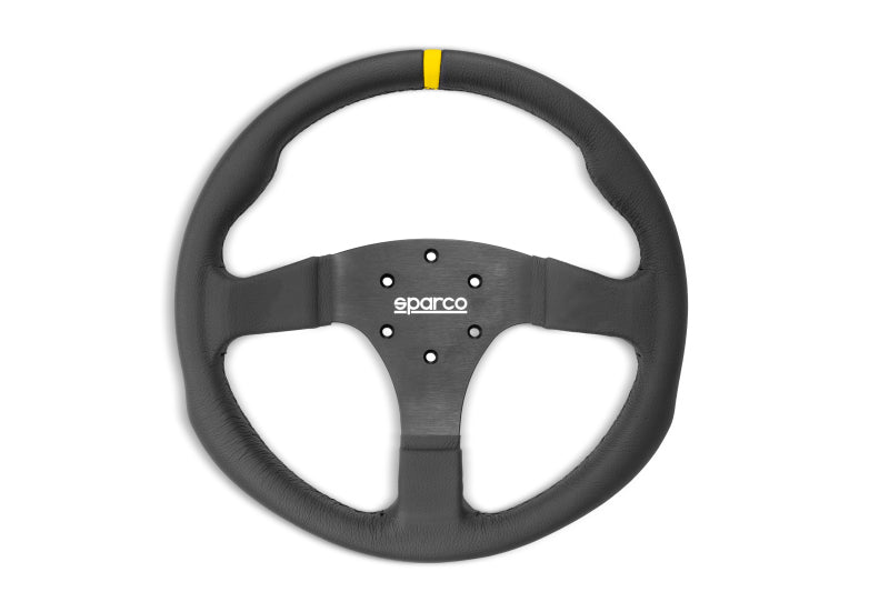 Sparco Steering Wheel R350B Leather w/ Button-thumbmail-1