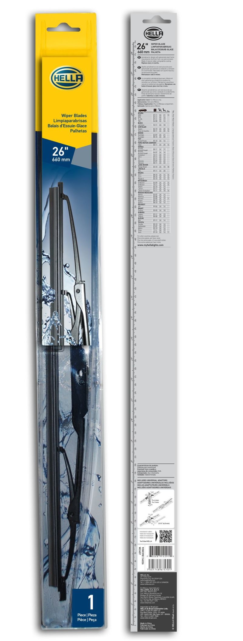 Hella Standard Wiper Blade 26in - Single-thumbmail-6