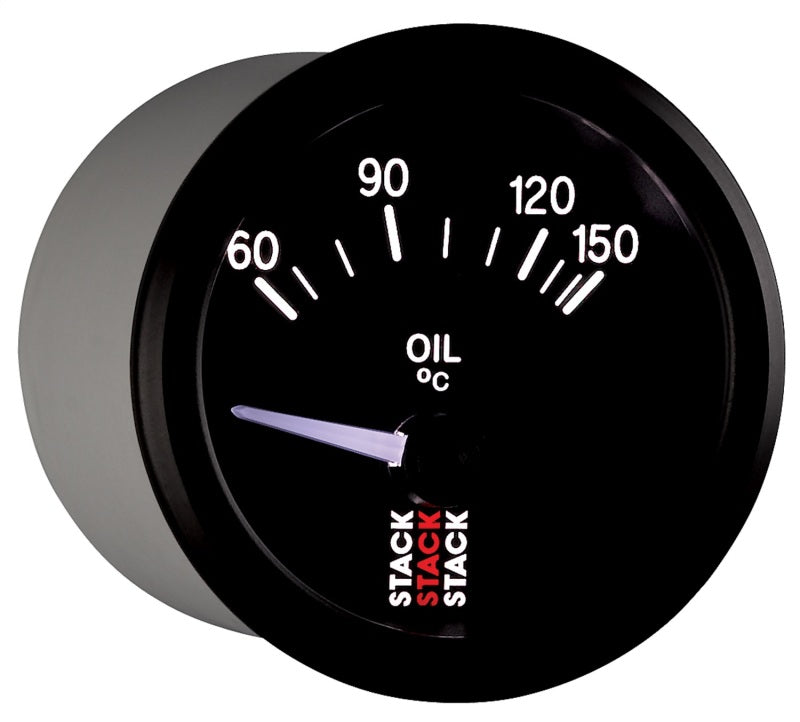 Autometer Stack 52mm 60-150 Deg C M10 Male Electric Oil Temp Gauge - Black-thumbmail-3