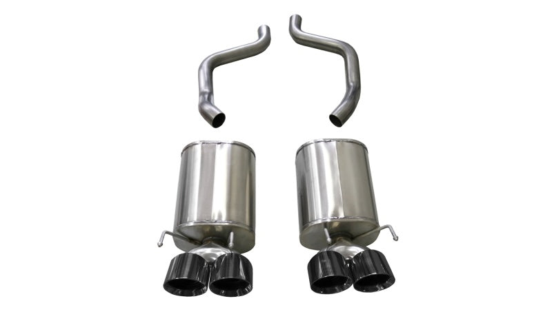 Corsa 05-08 Chevrolet Corvette (C6) 6.0L/6.2L Black Sport Axle-Back Exhaust w/4.5in Tips-thumbmail-1
