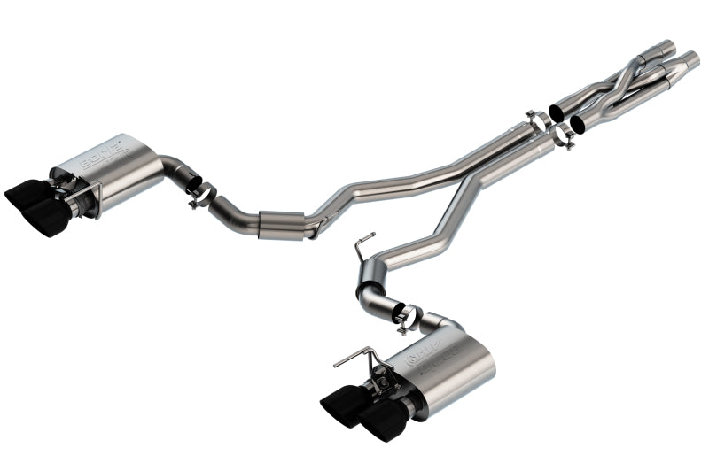 Borla 2020 Ford GT500 5.2L AT 3in ATAK CatBack Exhaust w/ Black Chrome Tips-thumbmail-1
