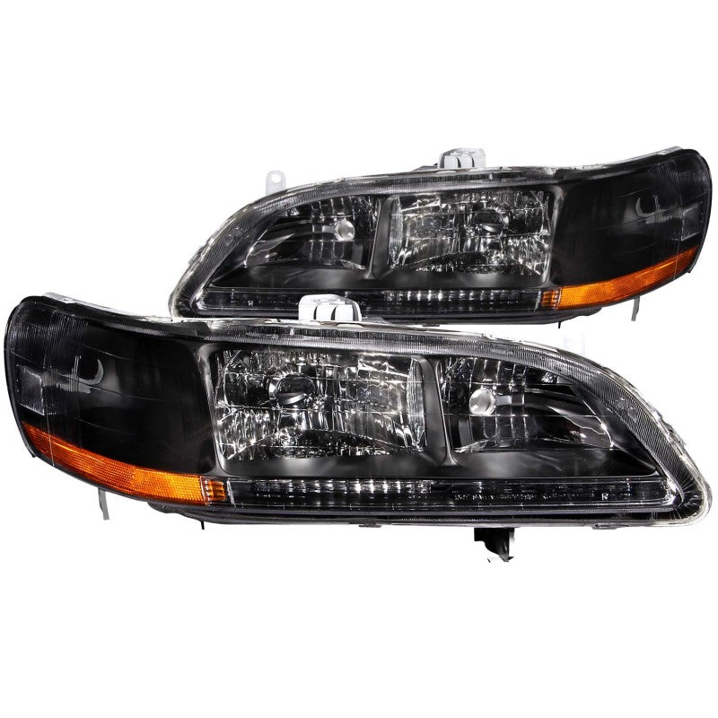ANZO 1998-2002 Honda Accord Crystal Headlights Black-thumbmail-2