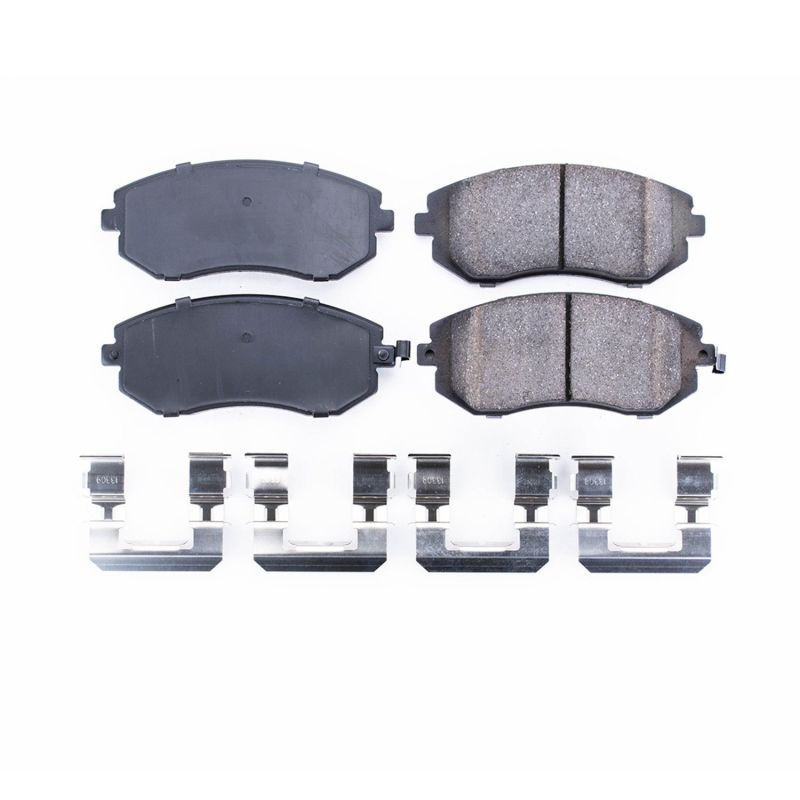 Power Stop 05-06 Saab 9-2X Front Z17 Evolution Ceramic Brake Pads w/Hardware-thumbmail-1