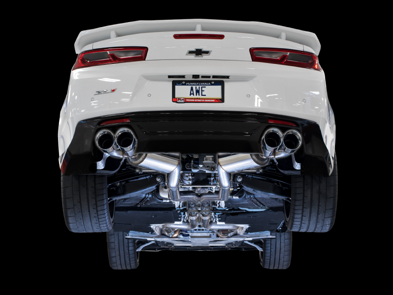AWE Tuning 16-19 Chevy Camaro SS Res Cat-Back Exhaust -Touring Edition (Quad Chrome Silver Tips)-thumbmail-5
