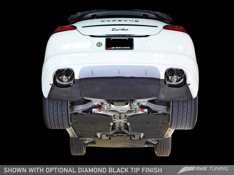 AWE Tuning Panamera Turbo Performance Exhaust System Touring Edition Polished Silver Tips-thumbmail-2