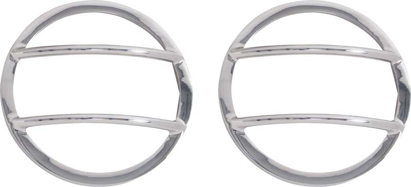 Kentrol 07-18 Jeep Wrangler JK Fog Light Cover Pair - Polished Silver-thumbmail-1