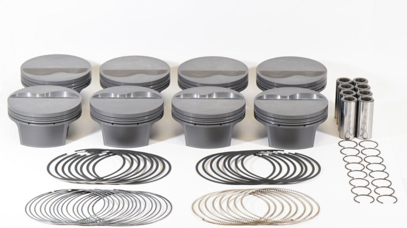 Mahle MS Piston Set SBF 375ci 4.130in Bore 3.5in Stroke 6.2in Rod .927 Pin -6cc 10.6 CR Set of 8-thumbmail-1